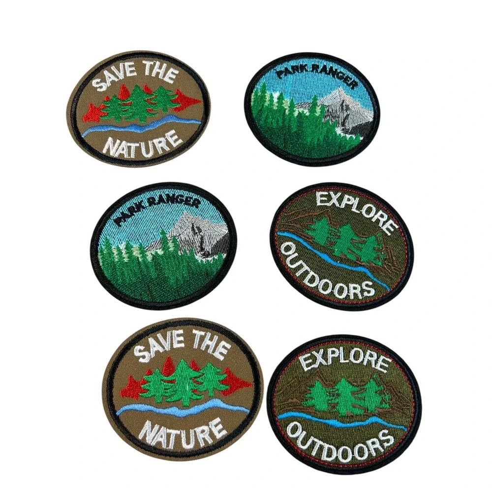 Set of 5 Nature Explorer Park Ranger Embroidered‎ Patches Iron On Sew On